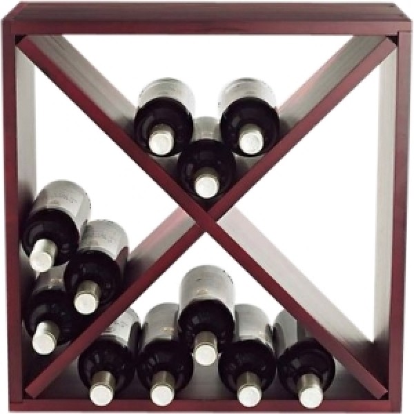 24-bottle Cube Rack Mahogany